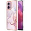 Защитный чехол Deexe Marble Style для Motorola Moto G24 / G04 / G04s / E14 - Rose Gold (347839RG)