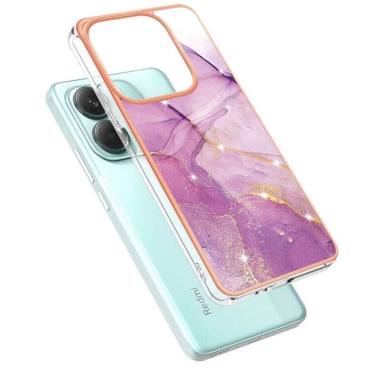 Защитный чехол Deexe Marble Style для Xiaomi Redmi Note 14 Pro 5G / Note 14 Pro Plus / Poco X7 - Light Purple: фото 2 из 6