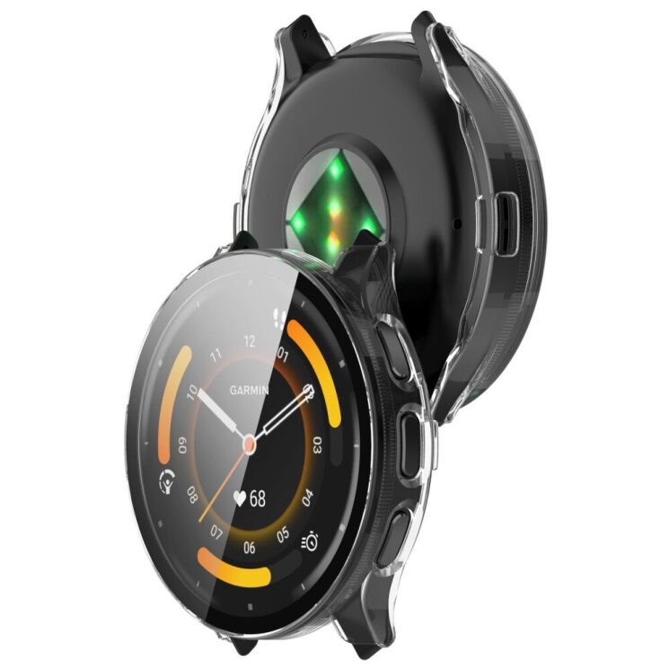 Защитный чехол Deexe Protective Frame для Garmin Venu 3 - Transparent White: фото 7 из 8