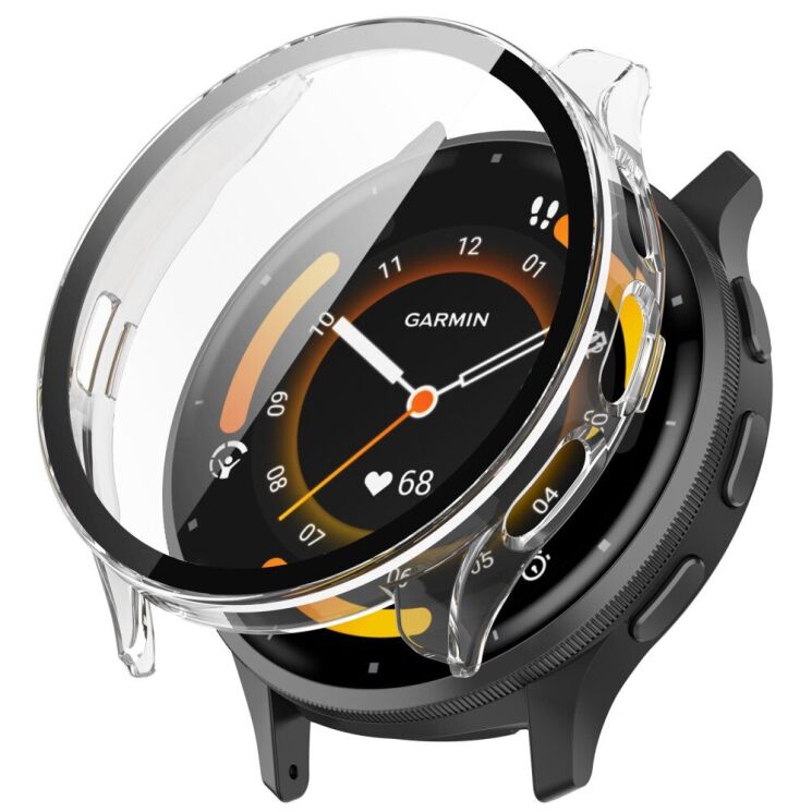 Защитный чехол Deexe Protective Frame для Garmin Venu 3 - Transparent White: фото 1 из 8