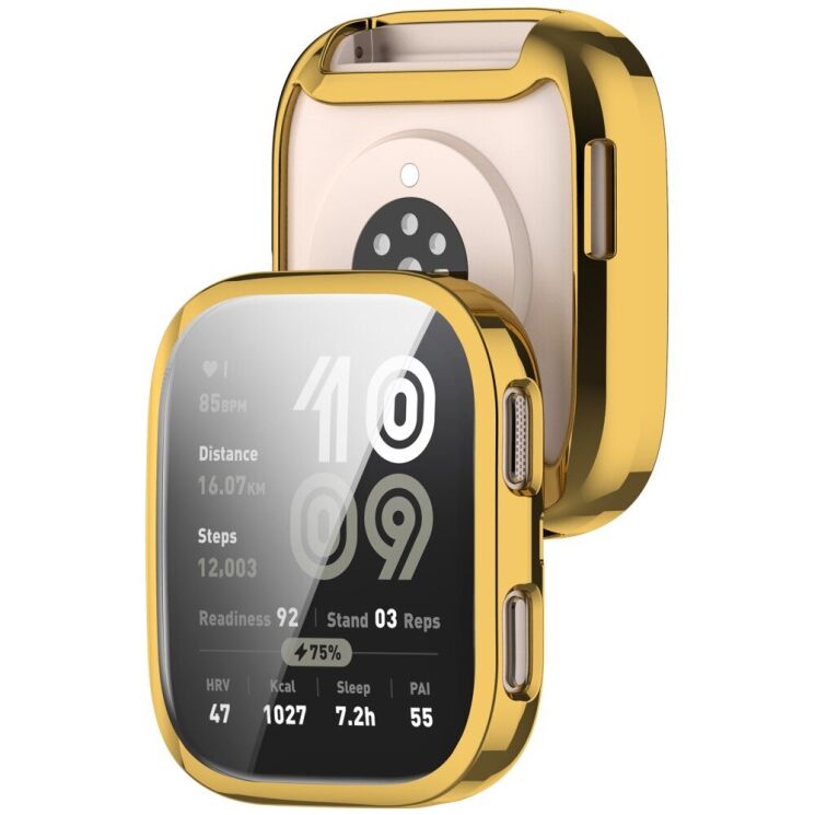 Захисний чохол Deexe Protective Frame для Xiaomi Amazfit Bip 6 - Gold: фото 3 з 10