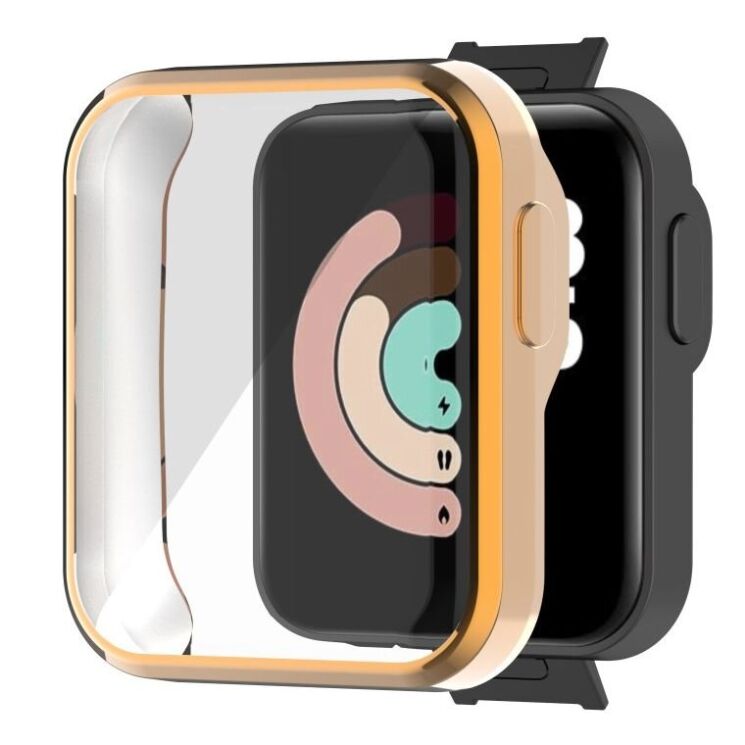 Защитный чехол Deexe Protective Frame для Xiaomi Mi Watch Lite - Rose Gold: фото 1 из 8
