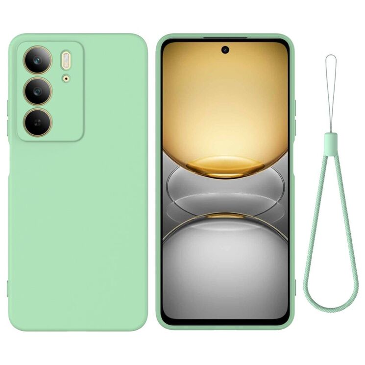 Защитный чехол Deexe Silicone Case для Realme C75 - Green: фото 1 из 8