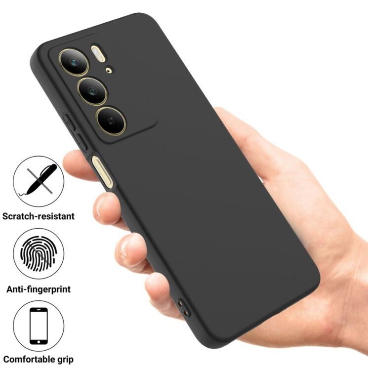 Защитный чехол Deexe Silicone Case для Realme C75 - Black: фото 2 из 8