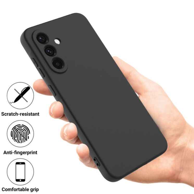 Защитный чехол Deexe Silicone Case для Samsung Galaxy A36 (A366) - Black: фото 4 из 9