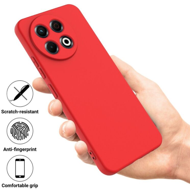 Защитный чехол Deexe Silicone Case для TECNO Spark 30 Pro - Red: фото 2 из 8