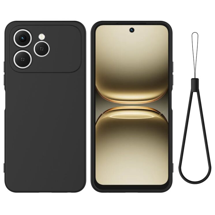 Силиконовый (TPU) чехол Deexe Silicone Case для TECNO Spark 40 - Black: фото 1 из 8