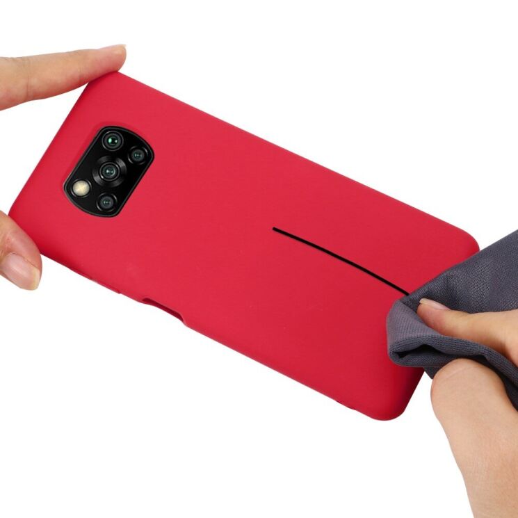 Захисний чохол Deexe Silicone Case для Xiaomi Poco X3 / Poco X3 Pro - Red: фото 5 з 6