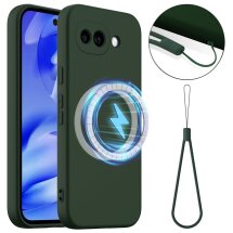 Захисний чохол Deexe Silicone Case with MagSafe для Google Pixel 10a - Dark Green: фото 1 з 9