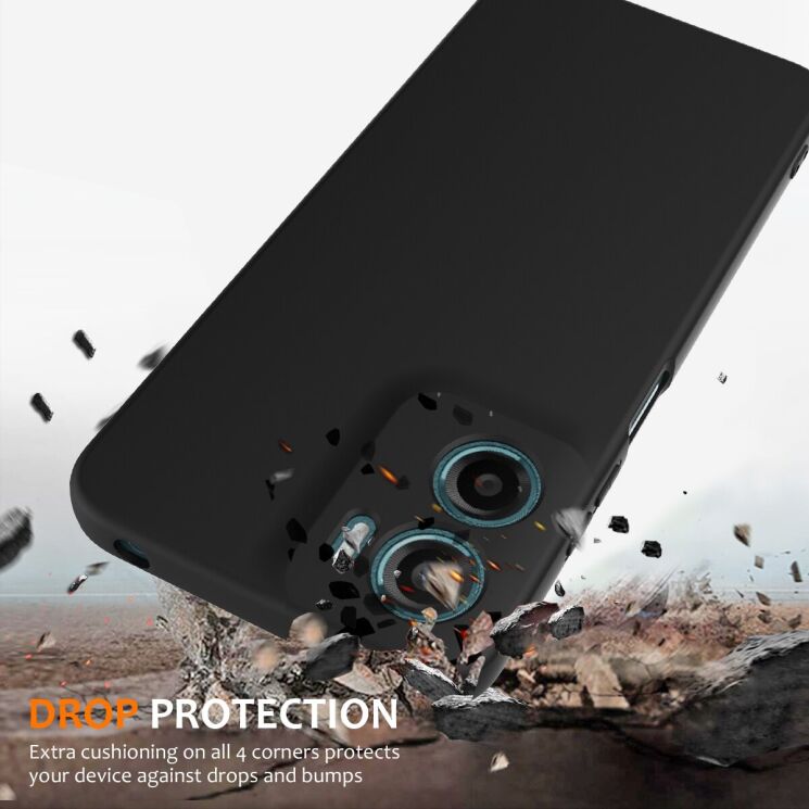 Защитный чехол Deexe Silicone Case with MagSafe для Motorola Moto G05 / Moto E15 - Black: фото 2 из 8