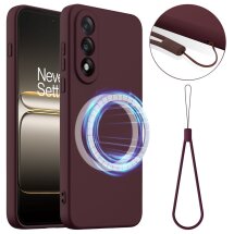 Захисний чохол Deexe Silicone Case with MagSafe для OnePlus Nord 5 / Ace 5 Ultra - Wine Red: фото 1 з 8