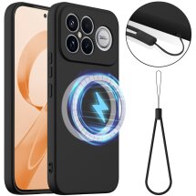 Защитный чехол Deexe Silicone Case with MagSafe для Xiaomi Poco F8 Ultra - Black: фото 1 из 9