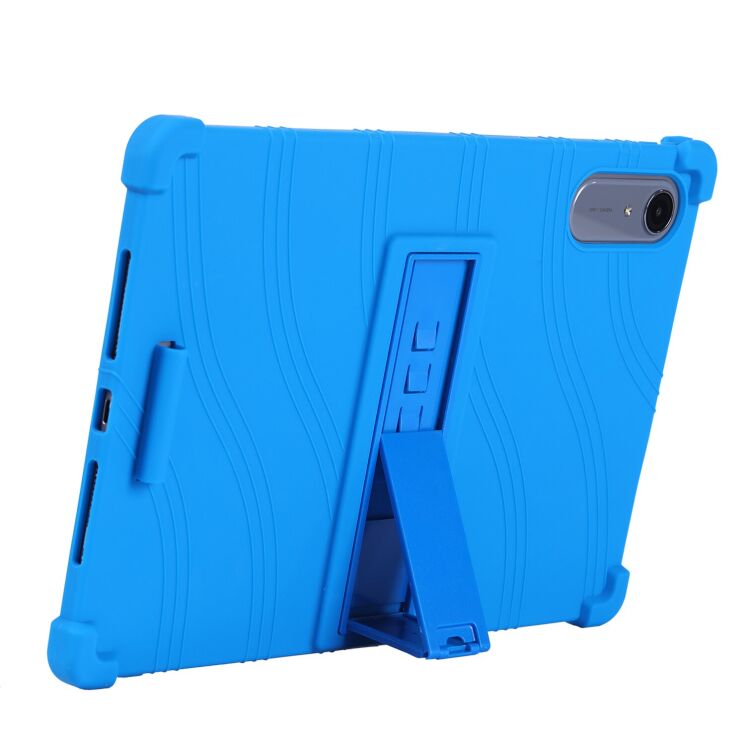 Захисний чохол Deexe Silicone Kickstand для Lenovo Idea Tab Pro Gen 2 - Dark Blue: фото 3 з 21
