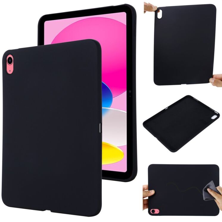 Защитный чехол Deexe Silicone Shell для Apple iPad 10.9 (2022) / iPad 11 (2025) - Black: фото 5 из 9
