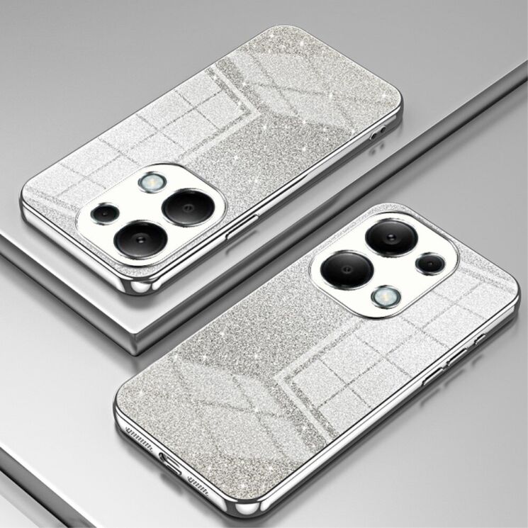 Защитный чехол Deexe Sparkles Cover для Xiaomi Redmi Note 13 Pro 4G / Poco M6 Pro - Silver: фото 2 из 7
