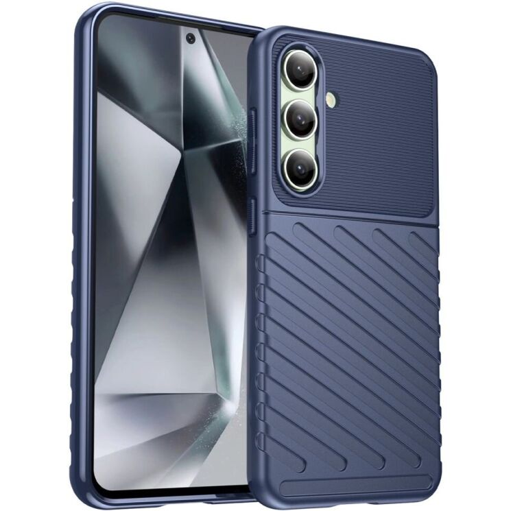 Защитный чехол Deexe Thunder Series для Samsung Galaxy S24 FE (S721) - Blue: фото 1 из 8