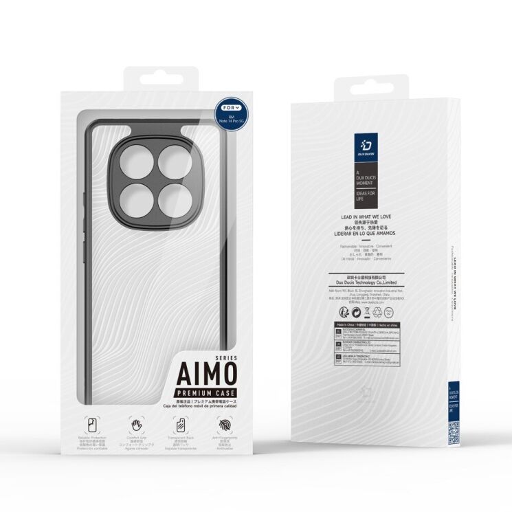 Защитный чехол DUX DUCIS Aimo Series для Xiaomi Redmi Note 14 Pro 5G / Poco X7 - Black: фото 10 из 10