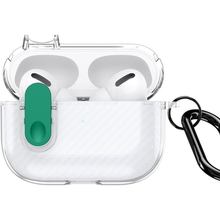 Захисний чохол DUX DUCIS PECK Series для Apple AirPods Pro 2 - Clear Green: фото 1 з 19