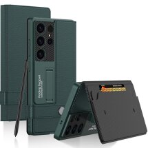 Защитный чехол GKK Card Holder для Samsung Galaxy S25 Ultra (S938) - Green: фото 1 из 9