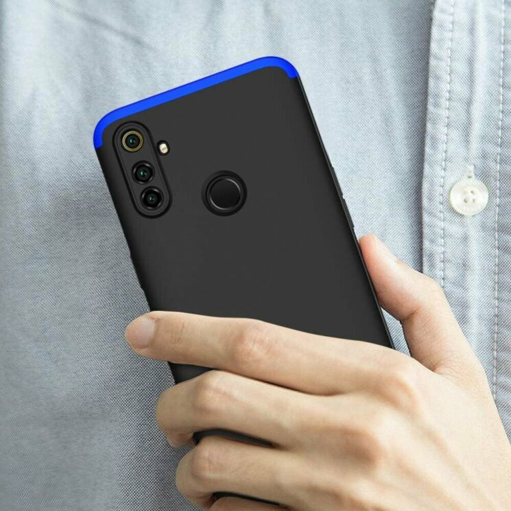 Защитный чехол GKK Double Dip Case для Realme C3 - Black / Blue: фото 5 из 6