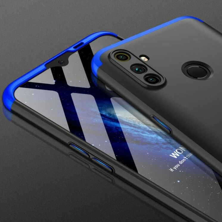Защитный чехол GKK Double Dip Case для Realme C3 - Black / Blue: фото 6 из 6