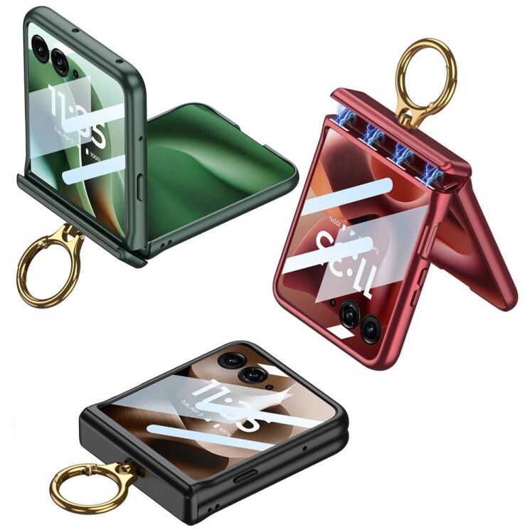 Защитный чехол GKK Ring Holder для Motorola Razr 60 Ultra - Red: фото 7 из 7