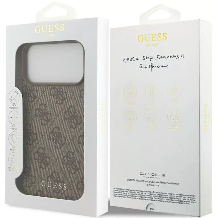 Захисний чохол Guess 4G Classic для iPhone 18 Pro Max / 17 Pro Max (GUHCP18XG4GFBR) - Brown: фото 7 з 7