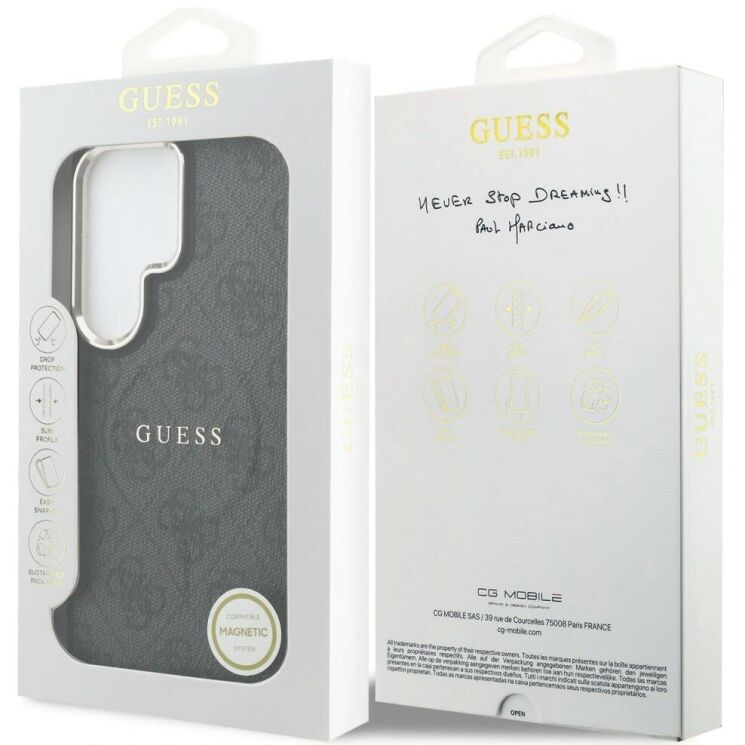 Захисний чохол Guess 4G Embossed Ring MagSafe для Samsung Galaxy S26 Ultra (S948) GUHMS26LP4MSEGCK - Black: фото 8 з 8