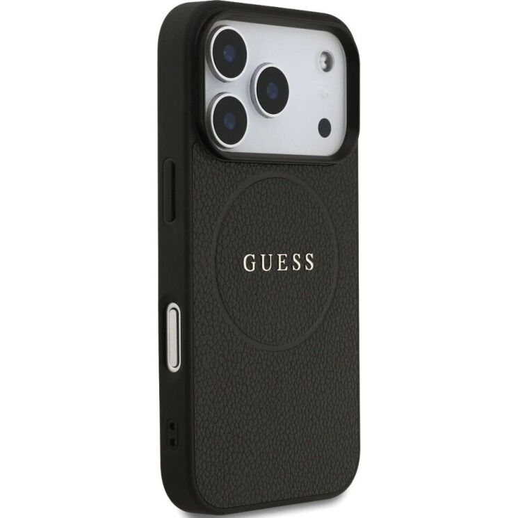 Защитный чехол Guess Grained Ring MagSafe для iPhone 17 Pro (GUHMP17LPGHSMMK) - Black: фото 4 из 9