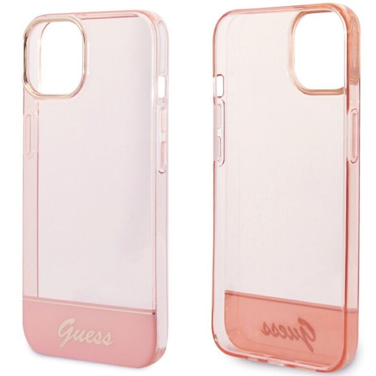 Захисний чохол Guess Outline Translucent для Apple iPhone 14 Plus - Pink: фото 3 з 9