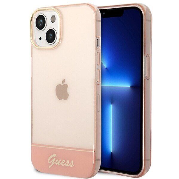 Захисний чохол Guess Outline Translucent для Apple iPhone 14 Plus - Pink: фото 1 з 9
