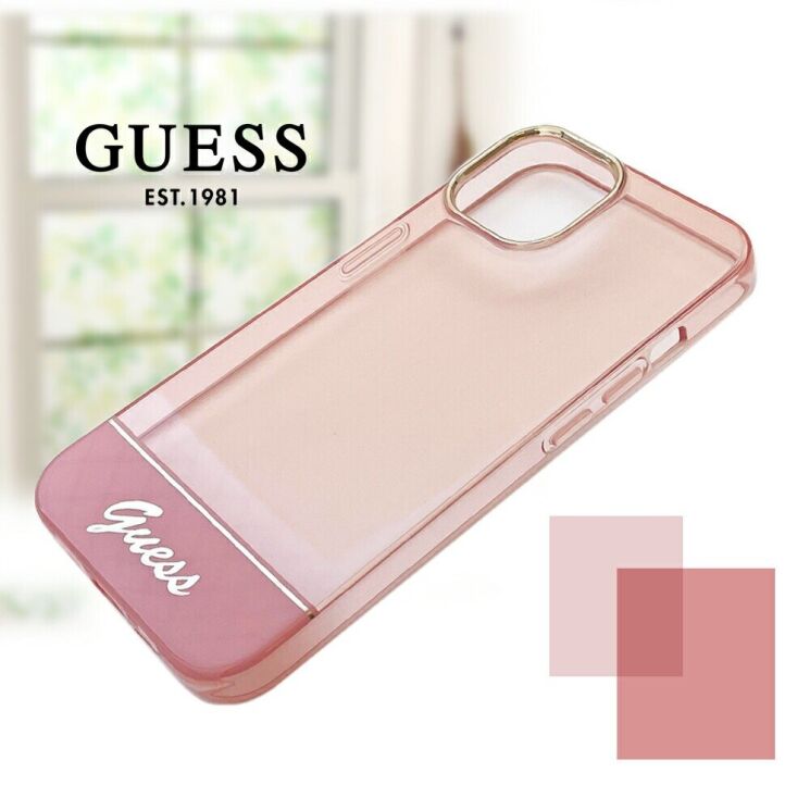 Захисний чохол Guess Outline Translucent для Apple iPhone 14 Plus - Pink: фото 9 з 9