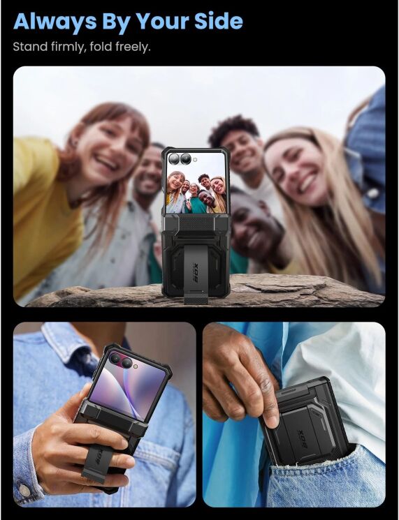 Захисний чохол i-Blason Armorbox by Supcase для Samsung Galaxy Flip 7 (843439158863) - Black: фото 14 з 15