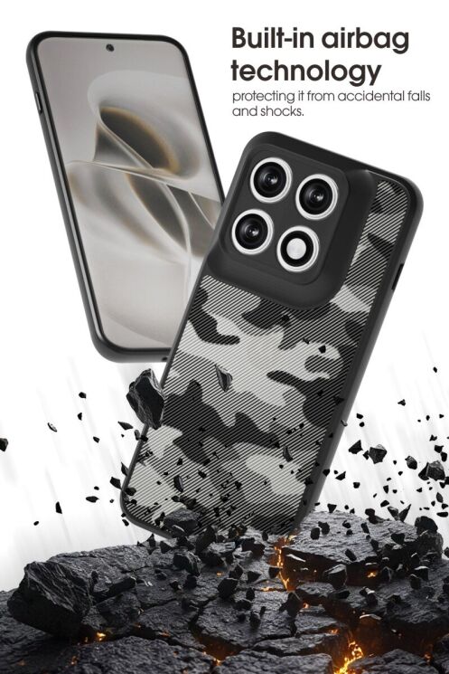 Защитный чехол IBMRS Military для Motorola Edge 70 Pro - Grid Camouflage: фото 4 из 7