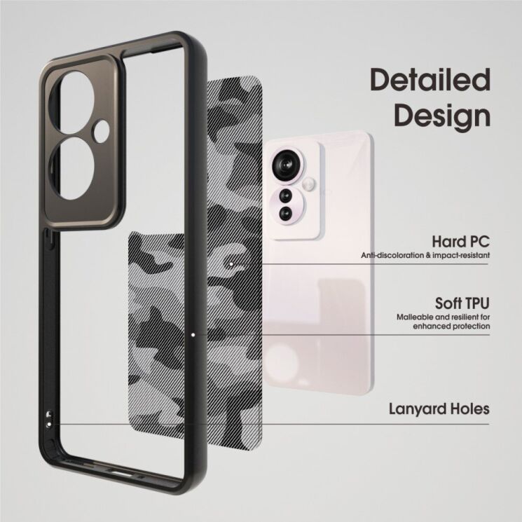 Захисний чохол IBMRS Military для OPPO Reno 11F - Grid Camouflage: фото 2 з 8