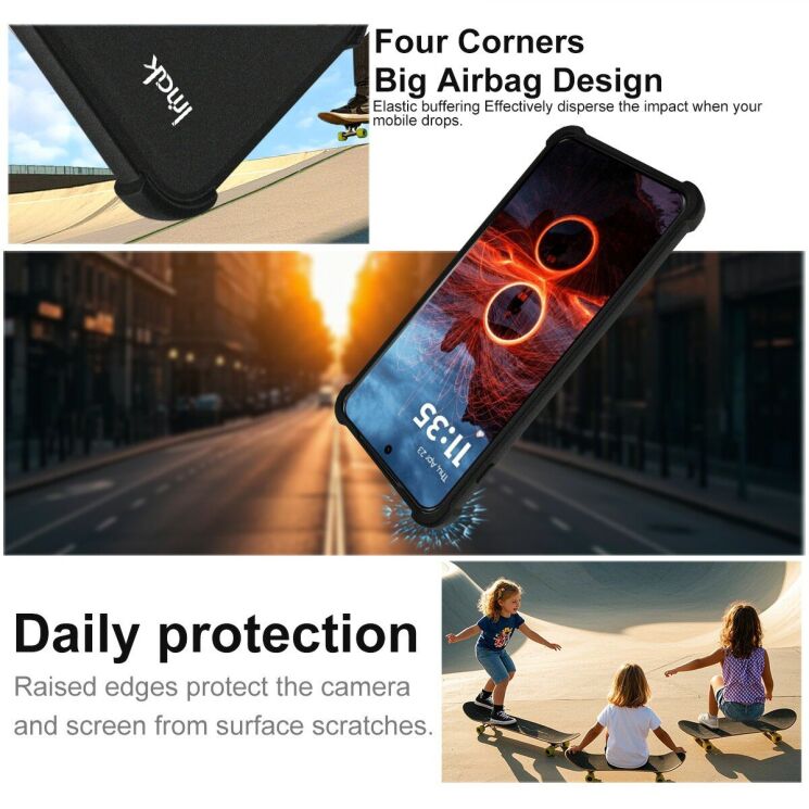 Защитный чехол IMAK Airbag Sand Case для Motorola ThinkPhone - Matte Black: фото 4 из 7