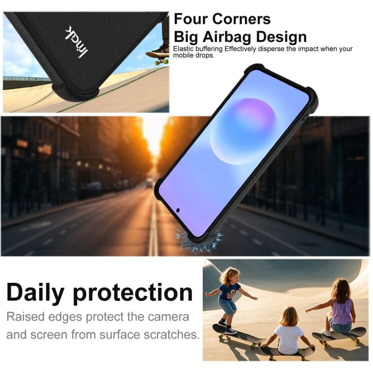 Защитный чехол IMAK Airbag Sand Case для Samsung Galaxy A27 (A276) - Matte Black (408643B) Защитный чехол IMAK Airbag Sand Case для Samsung Galaxy A27 (A276) - Matte Black: фото 6 из 9