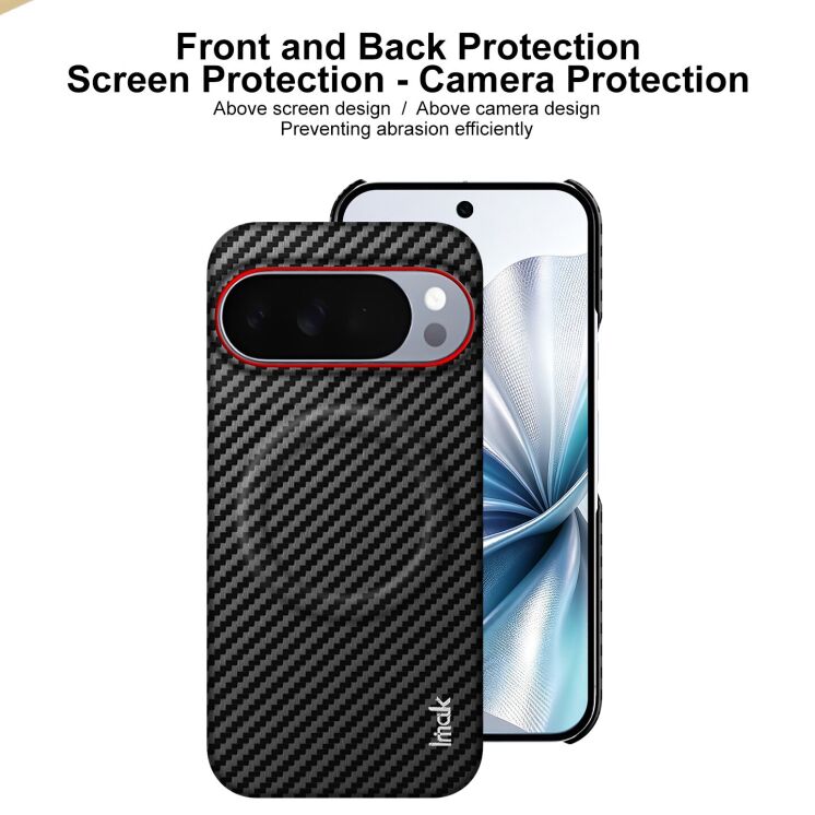Защитный чехол IMAK Carbon Guard with MagSafe для Google Pixel 10 Pro XL - Carbon Fiber: фото 9 из 9