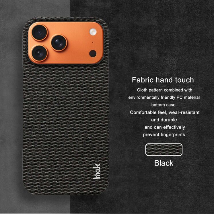 Защитный чехол IMAK Fabric Case для Apple iPhone 18 Pro Max / 17 Pro Max - Black: фото 9 из 9