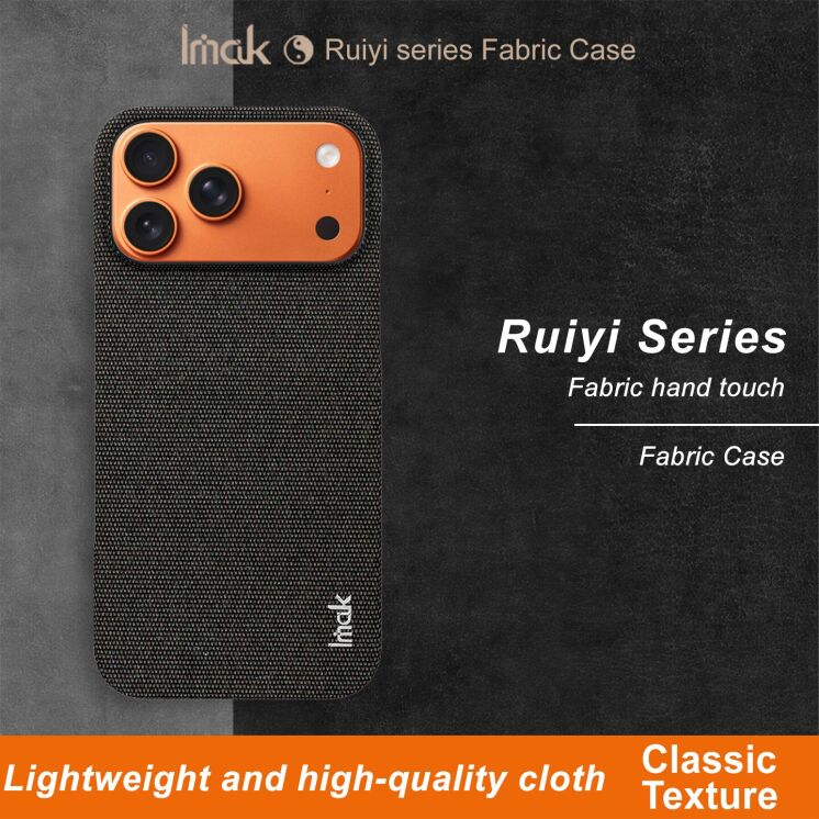 Защитный чехол IMAK Fabric Case для Apple iPhone 18 Pro Max / 17 Pro Max - Black: фото 3 из 9