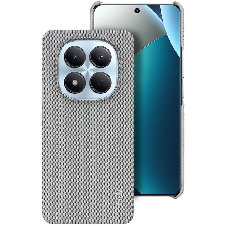 Защитный чехол IMAK Fabric Case для Xiaomi Redmi Note 15 Pro - Light Grey: фото 1 из 8