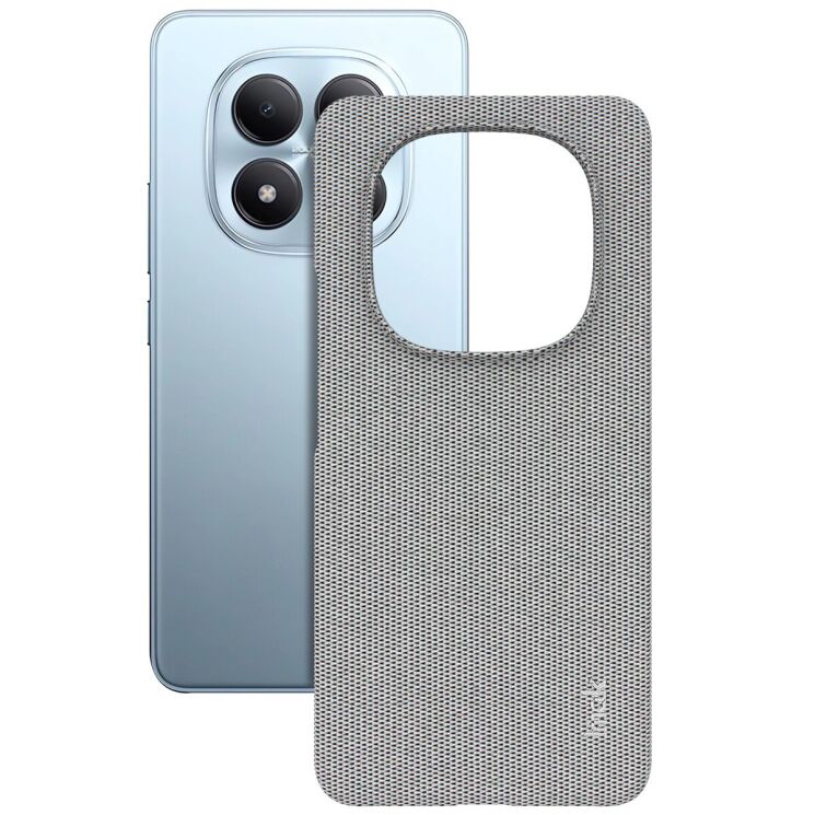 Защитный чехол IMAK Fabric Case для Xiaomi Redmi Note 15 Pro - Light Grey: фото 2 из 8