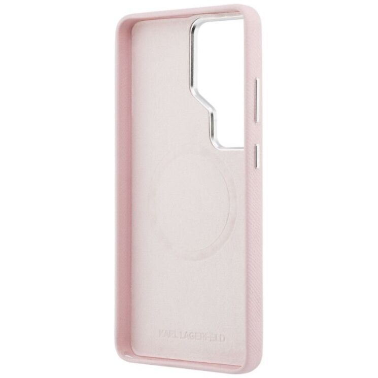 Захисний чохол Karl Lagerfeld K Metal Logo MagSafe для Samsung Galaxy S26 Ultra (S948) KLHMS26L5PGFKHGP - Pink: фото 7 з 8