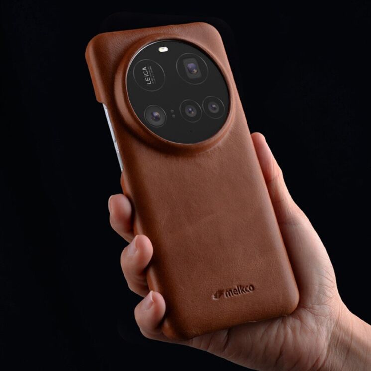 Захисний чохол MELKCO Leather Back Cover (with MagSafe Support) для Xiaomi 15 Ultra - Brown: фото 2 з 2