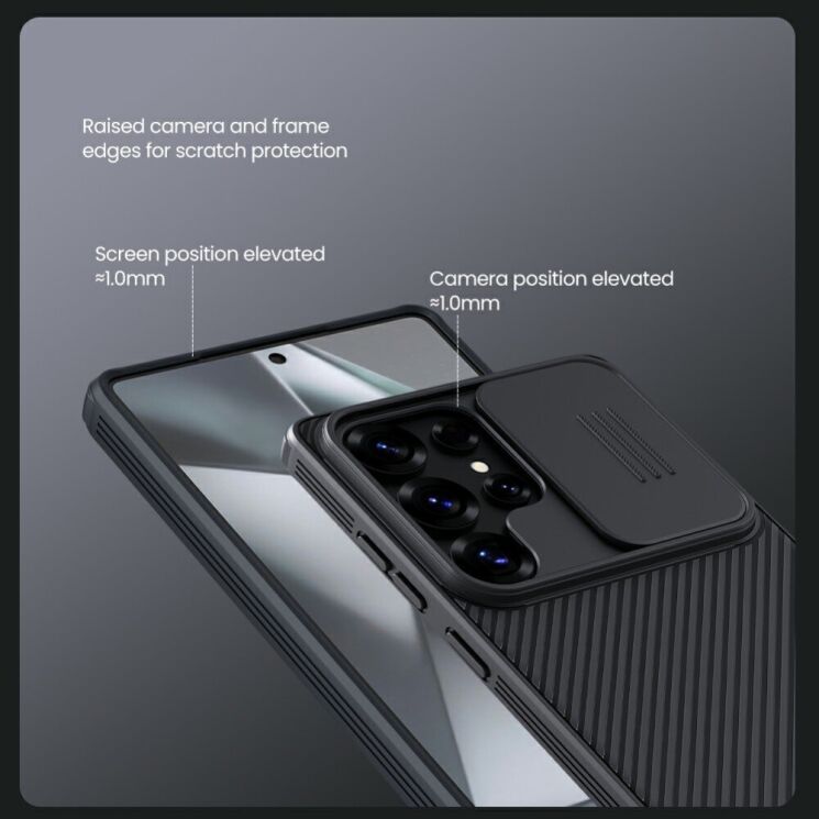 Защитный чехол NILLKIN CamShield Pro with Magnetic Attachment для Samsung Galaxy S25 Ultra (S938) - Black: фото 10 из 16