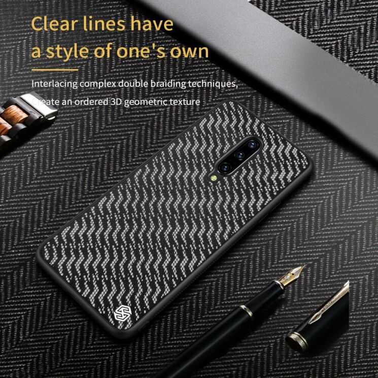 Захисний чохол NILLKIN Shiny Series для OnePlus 7 Pro - Black / Silver: фото 13 з 17