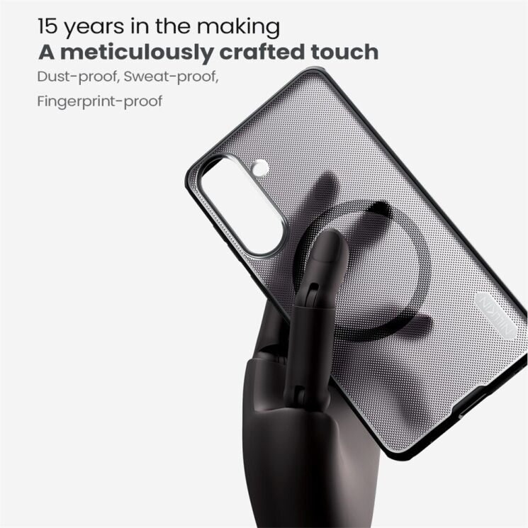 Защитный чехол NILLKIN Super Frosted Shield Pro Magnetic для Samsung Galaxy S26 FE - Transparent Black: фото 8 из 16