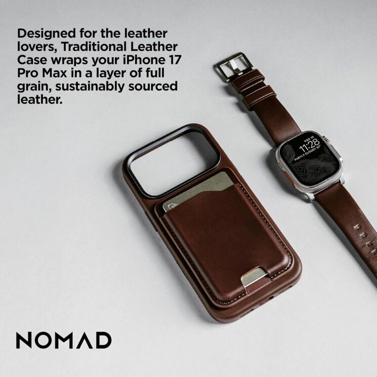 Захисний чохол Nomad Traditional Leather Case для iPhone 17 Pro Max (NM011888858) - English Tan (411123LZ) Захисний чохол Nomad Traditional Leather Case для iPhone 17 Pro Max (NM011888858) - English Tan: фото 13 з 15