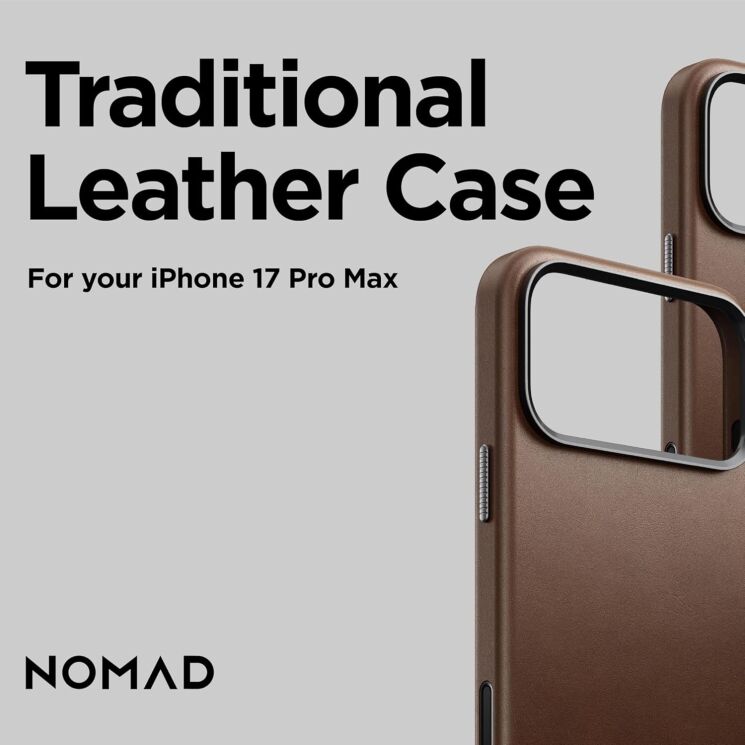 Захисний чохол Nomad Traditional Leather Case для iPhone 17 Pro Max (NM011888858) - English Tan (411123LZ) Захисний чохол Nomad Traditional Leather Case для iPhone 17 Pro Max (NM011888858) - English Tan: фото 8 з 15