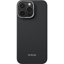Защитный чехол Pitaka Tactile Woven Case (PitaTap) для iPhone 16 Pro (KI1602PA) - 600D Black / Grey (Twill): фото 1 из 7